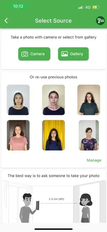 App 7ID: creatore di foto per visti giapponesi