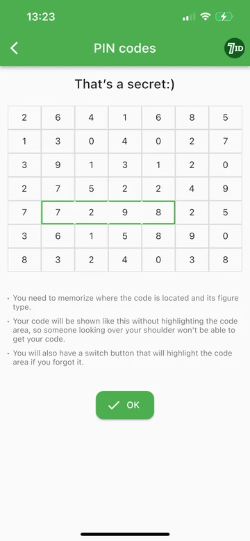 7ID: Geymdu PIN-númerin þín og kóðana á öruggan hátt