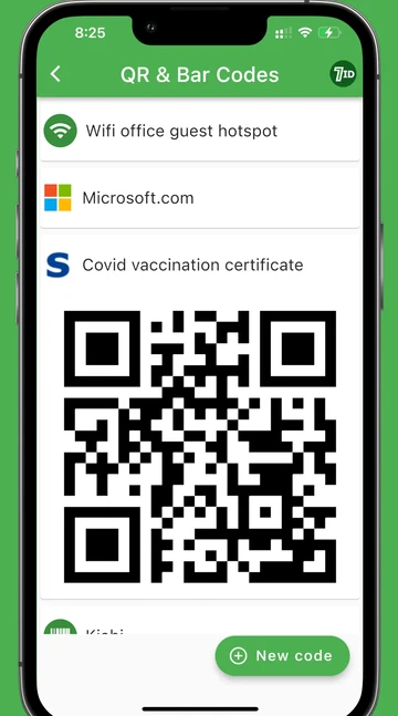 Application de codes QR