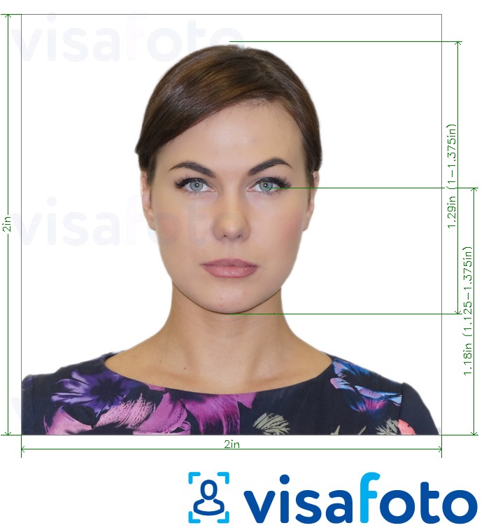 সঠিক আকারের স্পেসিফিকেশন সহ Visa Headquarters (যে কোন দেশে) এর জন্য ছবির উদাহরণ